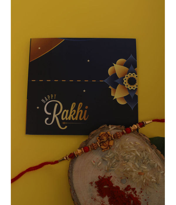 YouBella 2 Rakhi and 2 Greeting Card Combo for Brother (Multi-Colour) (YBRK_91)